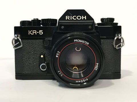 Ricoh KR-5 35mm film camera with Promaster 50mm f1.7 lens - film tested!