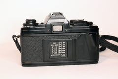 Minolta X-700 camera seen from behind