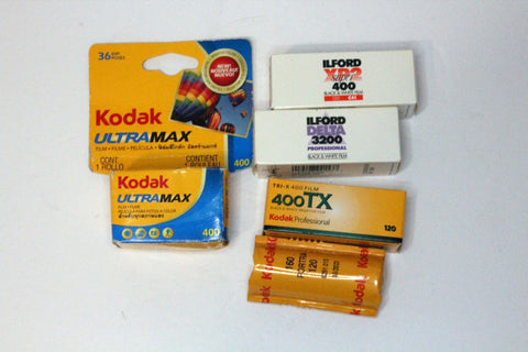 Five rolls of expired 120 and 35mm film!
